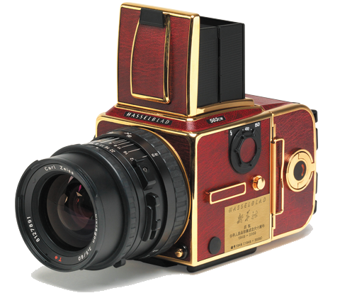 Hasselblad 503CW Gold Supreme 50th Anniversary Camera, 1988, Gold/Red Leather | Classic V